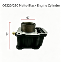 Bloc-cylindres refroidi par eau CG220/250 noir mat de remplacement pour tricycle/moto Zongshen Lifan Loncin CG250