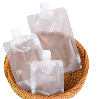 Poches Doypack Liquide Vierge Populaires en Plastique Transparent avec Bec Verseur pour Jus, Lait, Sauce, Savon – Contenance 30ml, 50ml, 100ml