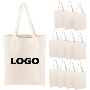 Heavy Duty Custom Logo Printed Thick Cotton Canvas Tote Bag 100% Organic Reusable Shopping Cotton Tote Bags for Advertising