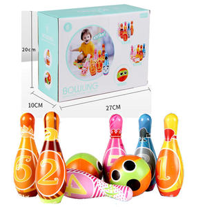 <span class=keywords><strong>Jeu</strong></span> de <span class=keywords><strong>bowling</strong></span> et de balle en <span class=keywords><strong>mousse</strong></span> PU colorée, grand kit portable pour le développement précoce en intérieur, jouet sportif pour enfants, vente en gros - Product Image 1