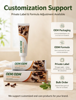Fabricant de dentifrice naturel aux herbes de clou de girofle OEM ODM, sans fluor, marque privée, soin anti-caries, haleine fraîche