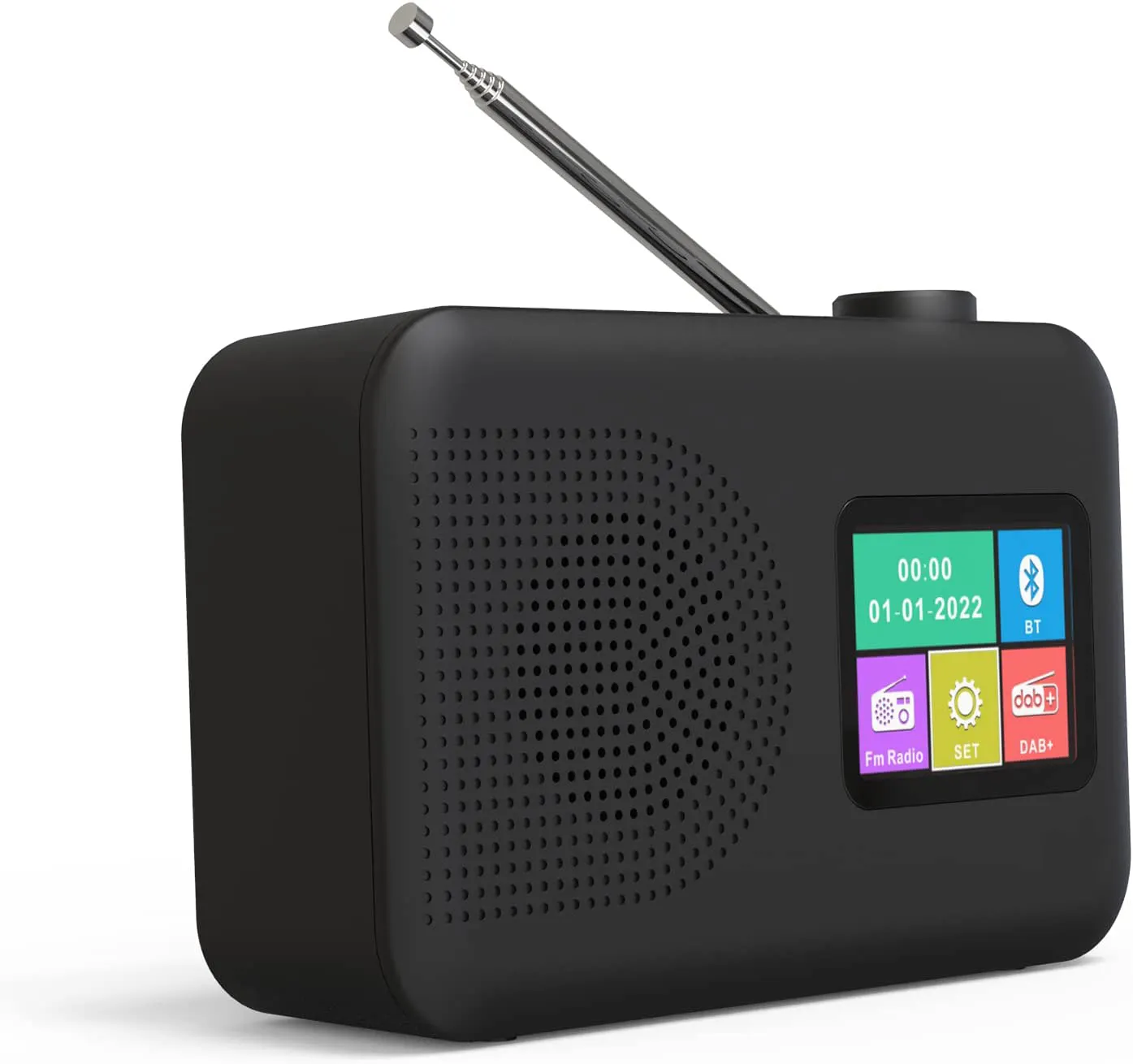 DAB/DAB-und FM-Radio 2,4-Zoll-TFT-Display 10-Stationen-Speicher Tragbares DAB-Radio mit Bluetooth 5.0