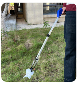Pinza recogedora de basura de plástico engrosado para higiene doméstica, de doble uso, sin necesidad de doblarse ni ensuciar las manos, personalizable ODM - Product Image 5