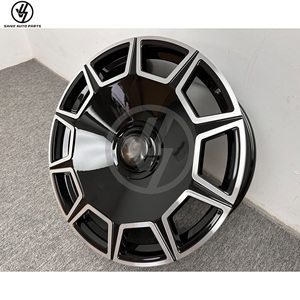 Rines Personalizados de Aleación de Aluminio Forjado con Múltiples Radios, Acabado Negro para Rolls Royce Phantom, Cullinan, Ghost, Dawn, 20-24 Pulgadas, 1 Año de Garantía - Product Image 3