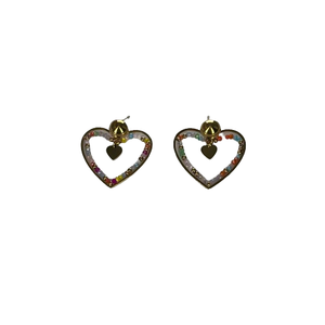 Pendientes de Corazón en Acero Inoxidable 316L con Baño de Oro PVD, Joyería de Moda Sostenible y Resistente - Product Image 1