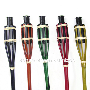 <strong>Bamboo</strong> <strong>Tiki</strong> <strong>Torches</strong> 90/120cm <strong>Tiki</strong> <strong>Torches</strong> Landscape Lights with Fuel for Outdoor Decking - Product Image 3
