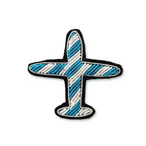 ผ้าไหมปักตราการออกแบบเครื่องบิน - Product Image 1