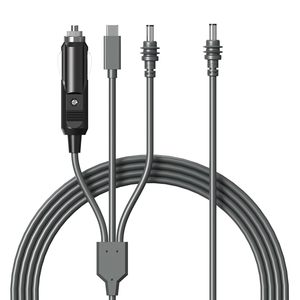 Câble de chargeur de voiture 3 en 1, câble de données type C, cordon d'alimentation CC 12V 24V, prise allume-cigare pour voitures, camping-cars, camions - Product Image 6