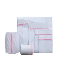 Sac de lavage en coton durable anti-déformation pour soutien-gorge, filet en maille 60x60cm pour sous-vêtements et vêtements délicats en machine à laver