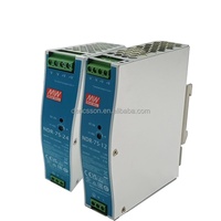 Alimentation industrielle sur rail DIN MEAN WELL NDR-75-12 NDR-75-24 NDR-75-48 75W AC-DC 12V 24V 48V à sortie unique CE/CB/UKCA Garantie 3 ans