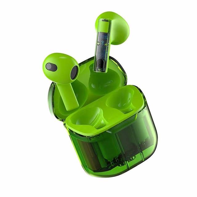 2026 Transparent Earbud case Tws Gaming In-ear Earphones bluetooth 5.0 Earbuds Bt Earphone Macaron Earbuds Transparent