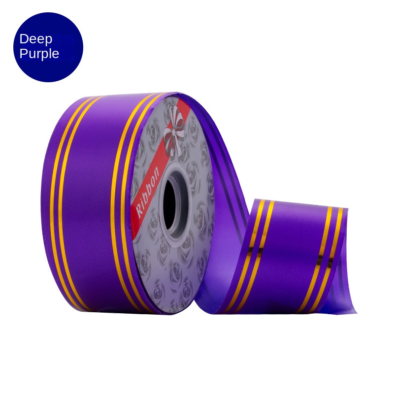 Xianghui Plastic 4.8cm 100 Yards Large Roll Ribbon Phnom Penh Printed Festive Atmosphere Gift Packaging for Wedding Celebration
