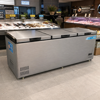 Refrigerador Horizontal Comercial, Congelador Vertical de Triple Puerta, Enfriamiento Directo, Pantalla Digital, R290, para Alimentos Congelados