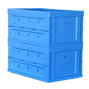 High Strength Warehouse Stacking Plastic Collapsible Storage Box For Storage