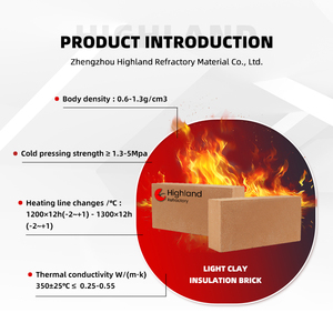 Lửa đất sét công nghiệp 2400D alumina chịu lửa đất sét gạch Đường Hầm Lò cách nhiệt nhẹ gạch lửa gạch cho lò sưởi - Product Image 2