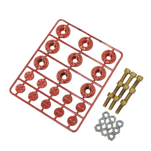 Tapas de tornillos para motocicleta de 6 mm decorativas para montaje trasero de matrícula, opciones multicolor - Product Image 4