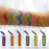 Fard à paupières liquide caméléon multichrome métallique brillant de haute qualité, waterproof, longue tenue, haute pigmentation, scintillant, minéral foncé