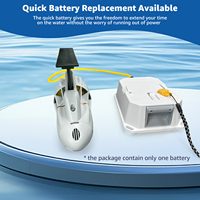 Propulseur sous-marin de remplacement de batterie rapide pour planche à pagaie et kayaks, hélice à ailettes électrique pour bateau de pêche