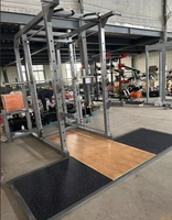 Rack de entrenamiento comercial de alta resistencia de 6 postes con plataforma de levantamiento y estación de dominadas multigrip, equipo de gimnasio