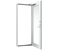 Portes à battants en aluminium à rupture de pont thermique, design moderne, personnalisées, double vitrage trempé dépoli pour l'extérieur des appartements