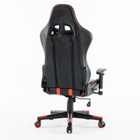Chaise de jeu d'ordinateur de course de bureau à domicile pivotante réglable en hauteur en cuir PVC inclinable à 180 degrés de style moderne