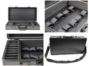 Boîte de rangement pour outils de coupe de cheveux professionnels, coffre en aluminium pour ciseaux de barbier, <span class=keywords><strong>coiffeur</strong></span> <span class=keywords><strong>coiffeur</strong></span>, organiseur de transport pour voyage - Product Image 2