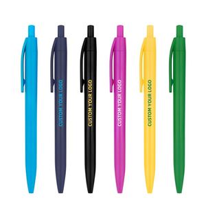 Stylo bille personnalisé avec logo, en plastique, pointe 1,0 mm, encre noire/bleue, écologique, pour bureau et école, couleur bonbon - Product Image 2
