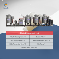 Ligne de production de yaourt Pasteurisateur de lait Fermenteur Machine Fabrication de yaourt