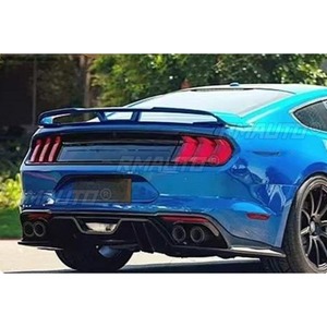 Real Carbon Fiber Look Car Rear Bumper Lip Rear Bumper <b>Splitter</b> For Ford Mustang AC 2018-2022 Body Kit Car Accessories - Product Image 3