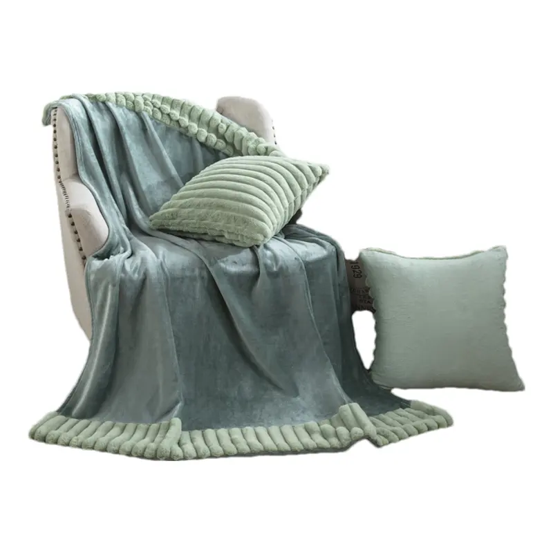 FY Пользовательский логотип мягкие пушистые зимние одеяла Королевский размер шерстяные одеяла для зимы