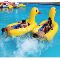HUAYUE Commercial le plus PVC Durable eau remorquable flottant canapé eau canapé eau Ski bateau à vendre gonflable jaune canard bateau