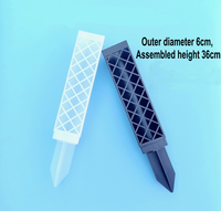 Support transparent en PP pour plantes grimpantes, empilable, en mousse de sphaigne, écologique, pour Monstera Deliciosa, lot de 2, pour jardin