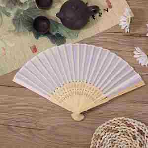 Custom Sublimation Folding Silk Wedding <b>Hand</b> <b>Fan</b> for Bride Portable Bamboo with Portable Angel Painting for Souvenir Promotion - Product Image 1
