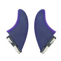 Ailerons de planche de surf au design cool en fibre de verre, aileron arrière de planche de surf, ensemble double MR pour le surf