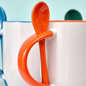 Taza de Café Personalizada con Logotipo, Colorida, con Cuchara Incluida, 11 oz, Interior Sublimado, Taza de Cerámica con Cuchara - Product Image 5