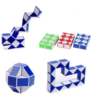 24 blocs Mini Megaminx Ruler Magic Cube Snake Twist Puzzle Jouet éducatif 41cm