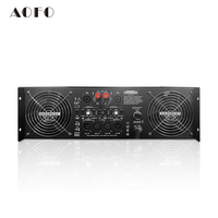 Amplificateur de puissance audio professionnel en métal 1800W avec écran d'affichage, bouton de contrôle des basses, subwoofer, système de haut-parleurs audio haute résolution DJ PA