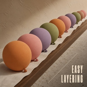 Globo de Látex de Colores Retro para Decoración de Fiestas, Grueso, 5 10 12 18 36 Pulgadas, Colores Rosa Arena, Blanco, Verde Frijol, Verde Oliva, Albaricoque, Rosa y Naranja - Product Image 4
