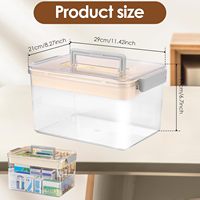 Conteneurs de rangement pliables rectangulaires transparents en PP à 2 couches, capacité de 6 à 10 L, organisation domestique, multi-usages, jouets, collations