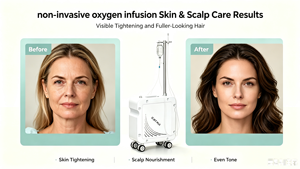 เครื่องพ่นออกซิเจนแรงดันสูง Oxyglow สำหรับฉีดเซรั่ม กำจัดเม็ดสี ฟื้นฟูผิวกระจ่างใส และฉีดสารบำรุงเส้นผม รุ่น MP Gun - Product Image 4
