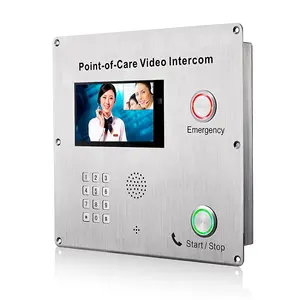 Stainless Steel Robust Flush Mounted Intercom 7 inch TFT Display Door Phone SIP Video Intercom