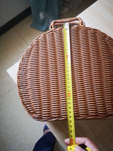 Halbkreis PP Rattan Korb Aufbewahrung boxen Aufbewahrung körbe Koffer für Make-up oder Reise Picknick Shopping - Product Image 5