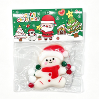 Jouet anti-stress souple en TPR pour Noël, à presser, pour soulager le stress et la décompression, Père Noël, Bonhomme de neige, Renne, Bonhomme en pain d'épices, cadeau pour filles et enfants