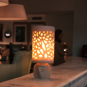 Ceramic Himalayan <strong>Rock</strong> <strong>Salt</strong> <strong>Lamp</strong> with Hollow Air Purifier and Night Light Warm White ETL CE SAA CB BS Plug-In Electric Source - Product Image 3