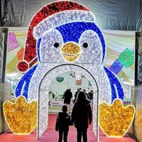 Illuminazione LED Impermeabile IP65 a Forma di Cappello di Babbo Natale per Decorazioni Festive Interne/Esterne, Giardini, Piazze, Centri Commerciali e Parchi