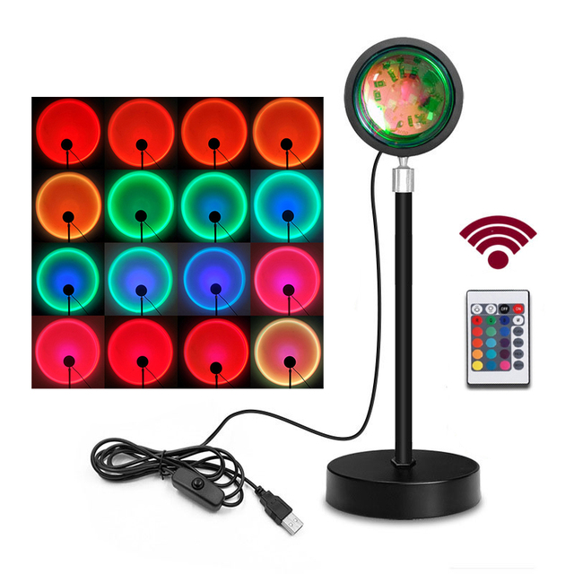 Newish New Product MOQ 2 Pcs Cheap Price  Sunset Lamp LED Sunset Projection Light