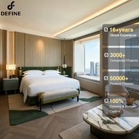 Ensemble de meubles de chambre d'hôtel de luxe moderne, solution clé en main commerciale, ensemble de chambre d'hôtel personnalisé pour projet d'hôtel 5 étoiles