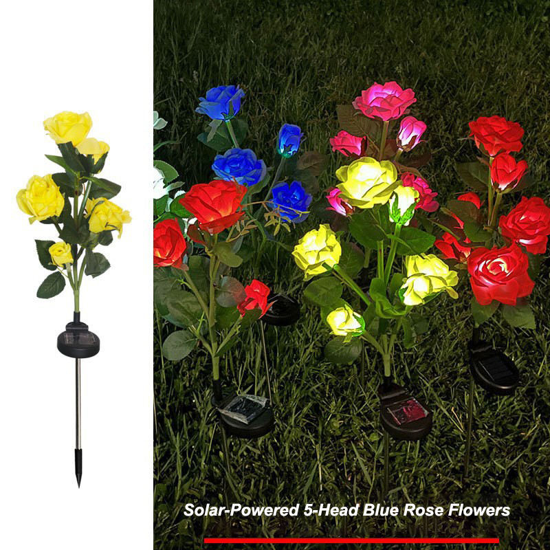 Rose jaune à cinq têtes