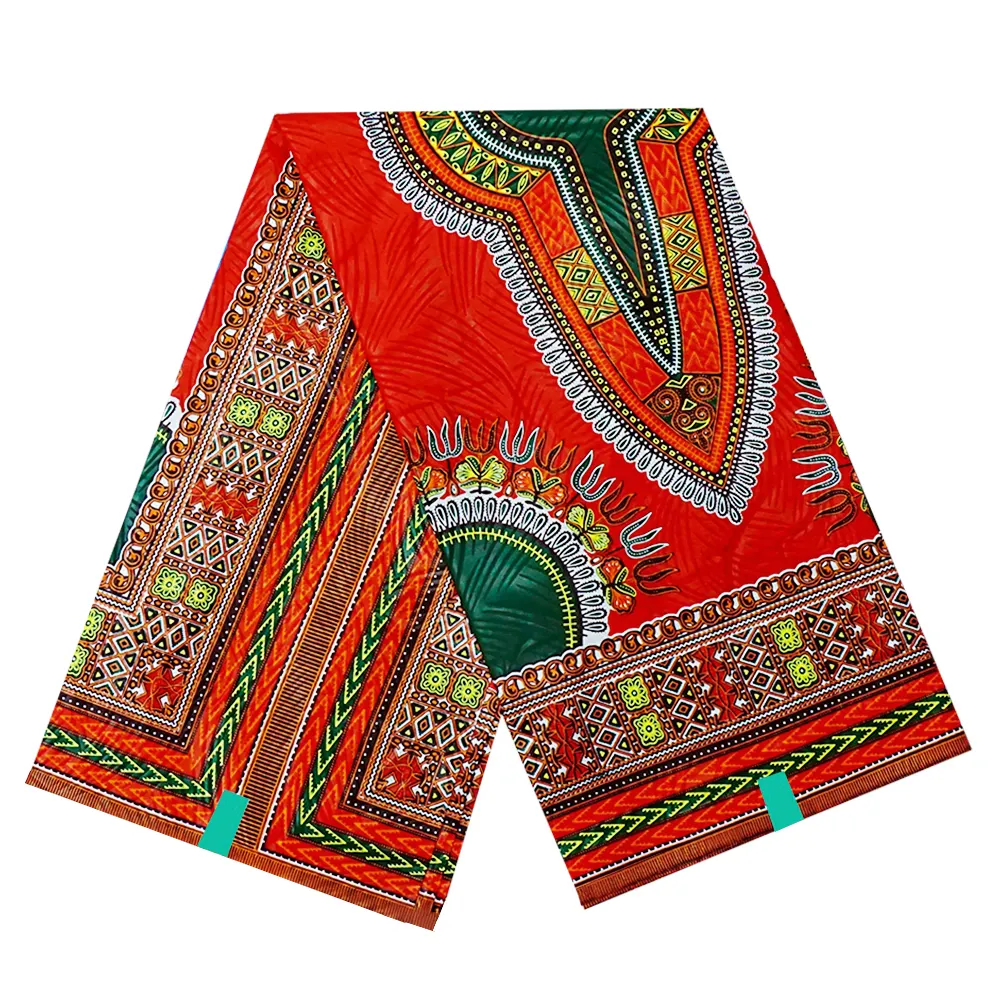 red veritable V1286 guaranteed batik printed material ankara african wax dashiki print cotton fabric for garment