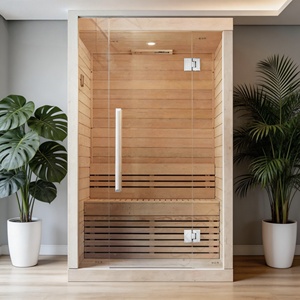 ห้องซาวน่าอบไอน้ำแบบดั้งเดิม รุ่นใหม่ ซีรีส์ SIP-I058 ยี่ห้อ <span class=keywords><strong>Vapa</strong></span> Direct Manufacturer  แบบฟูลสเปกตรัม ทำจากไม้เฮมล็อก สำหรับ 1 คน เหมาะสำหรับใช้ในโรงแรม - Product Image 1